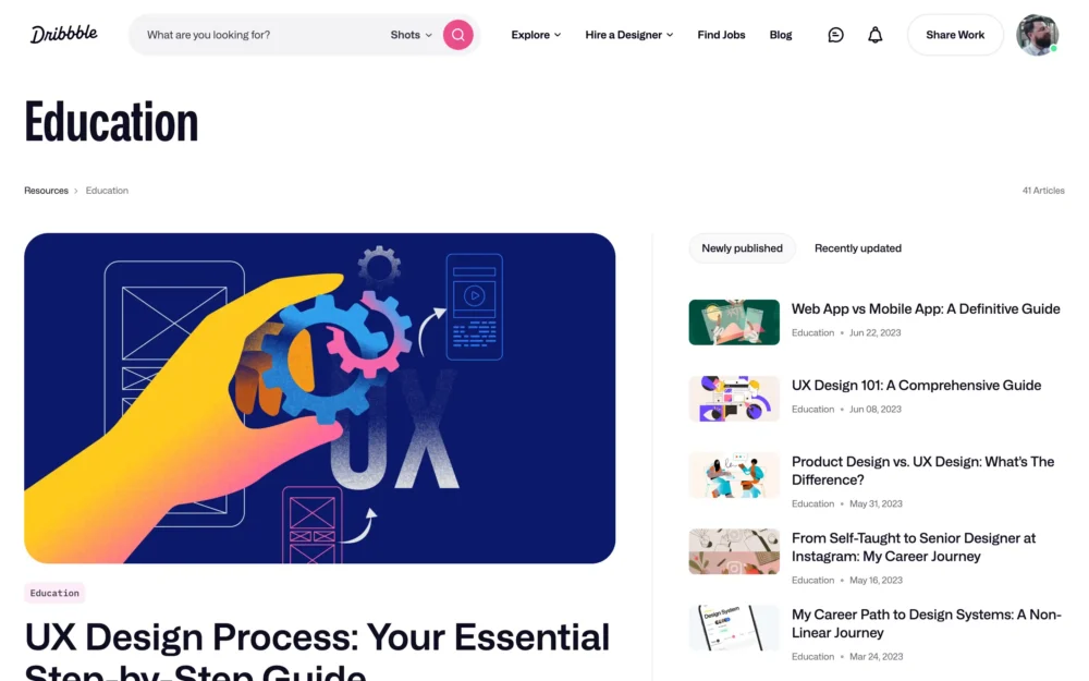 Dribbble Education Hub
