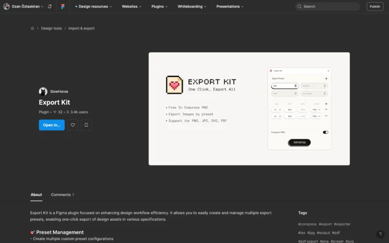 Export Kit – one click, export all
