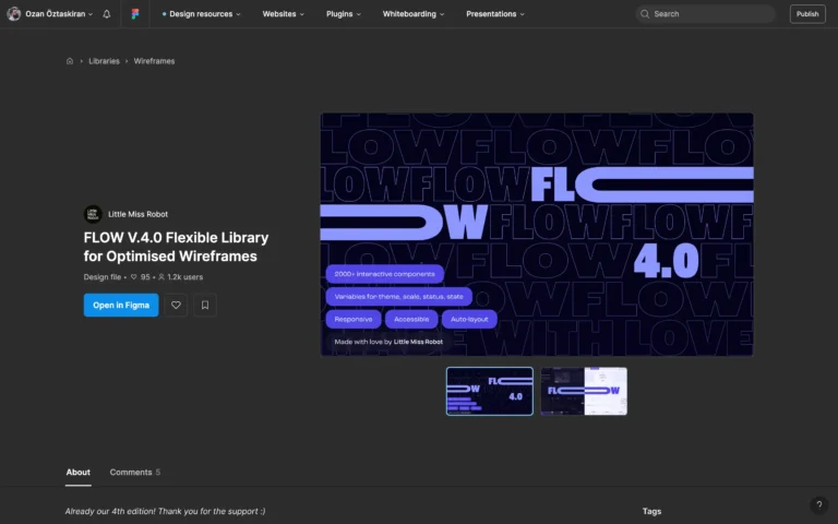 FLOW V.4.0 Flexible Library for Optimised Wireframes