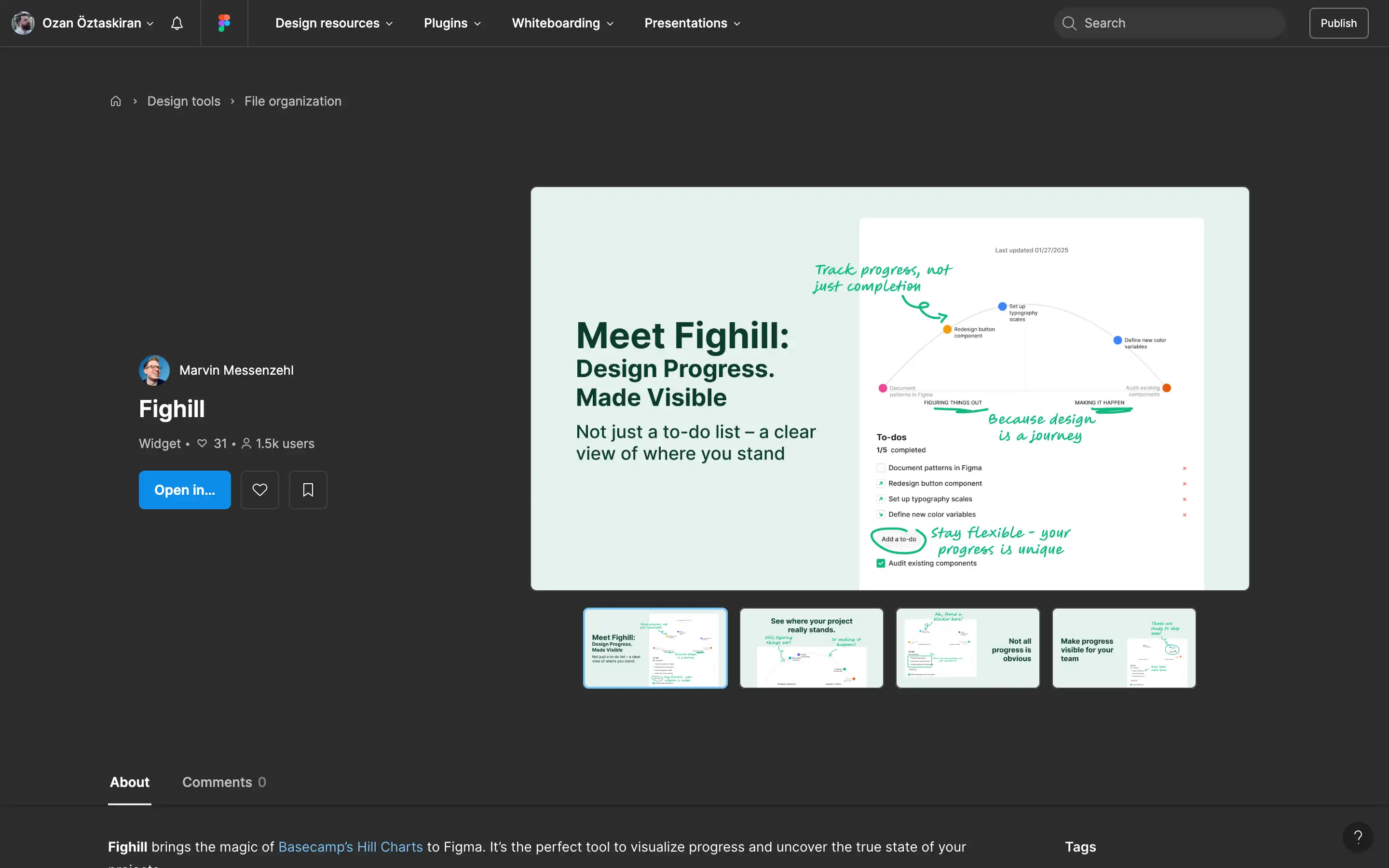 Fighill: visual design progress tool for Figma users