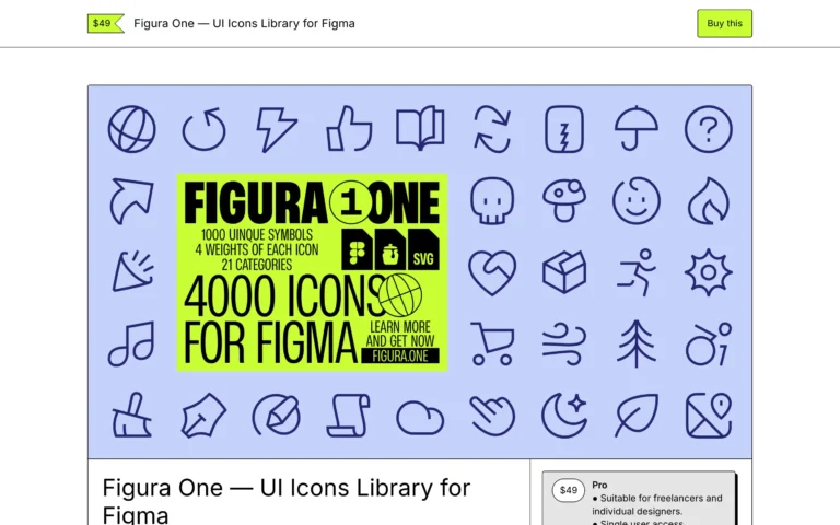 Figura One — UI Icons Library for Figma