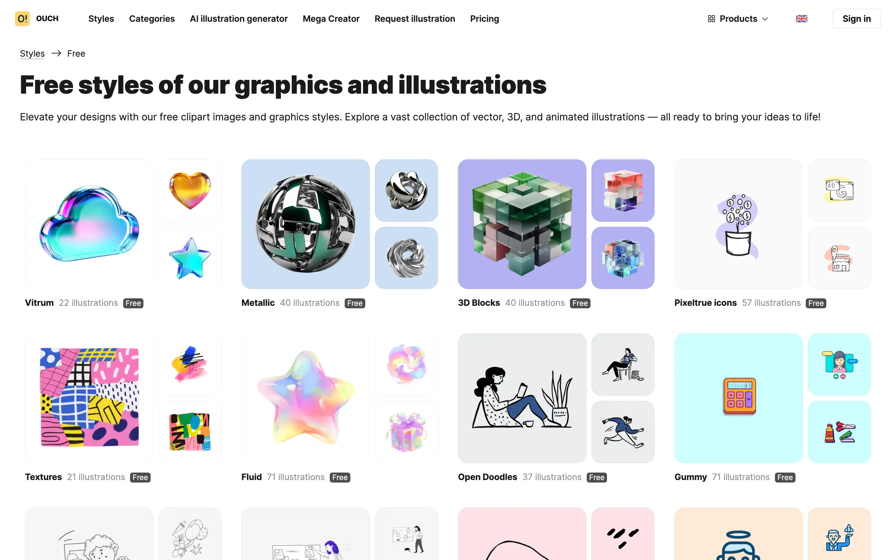 Free graphic and illustration styles collection