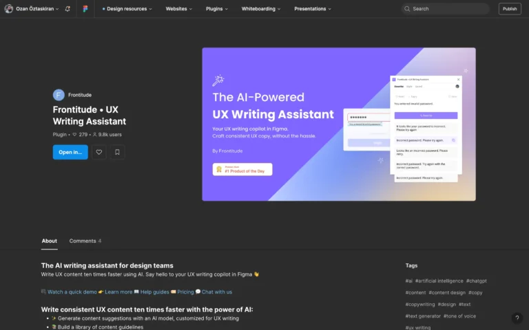 Frontitude – UX Writing Assistant
