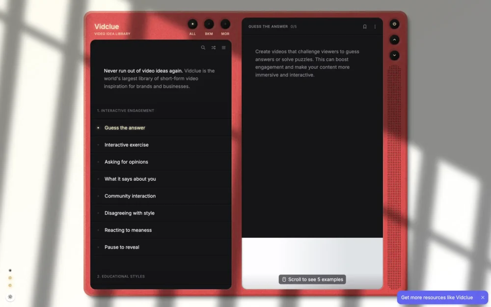 Vidclue – Video ideas for business