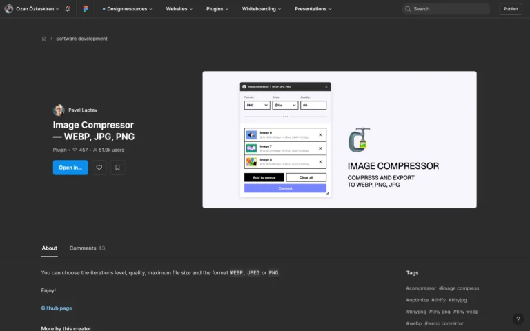 Image Compressor — WEBP, JPG, PNG | Figma