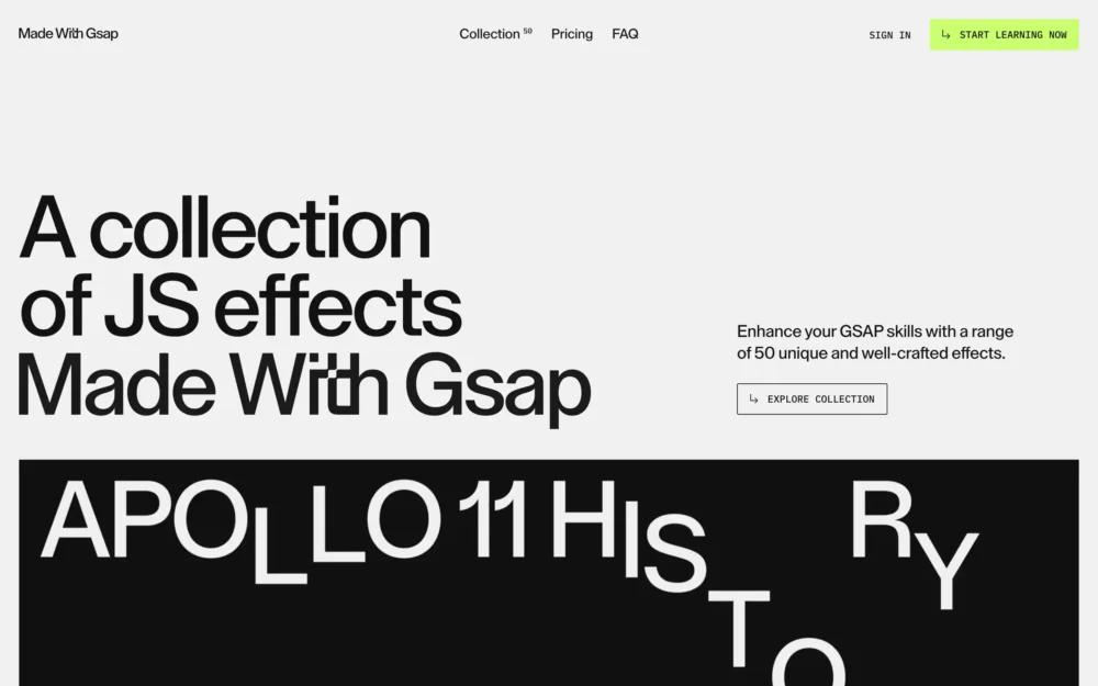 A collection of JS effects Made With Gsap