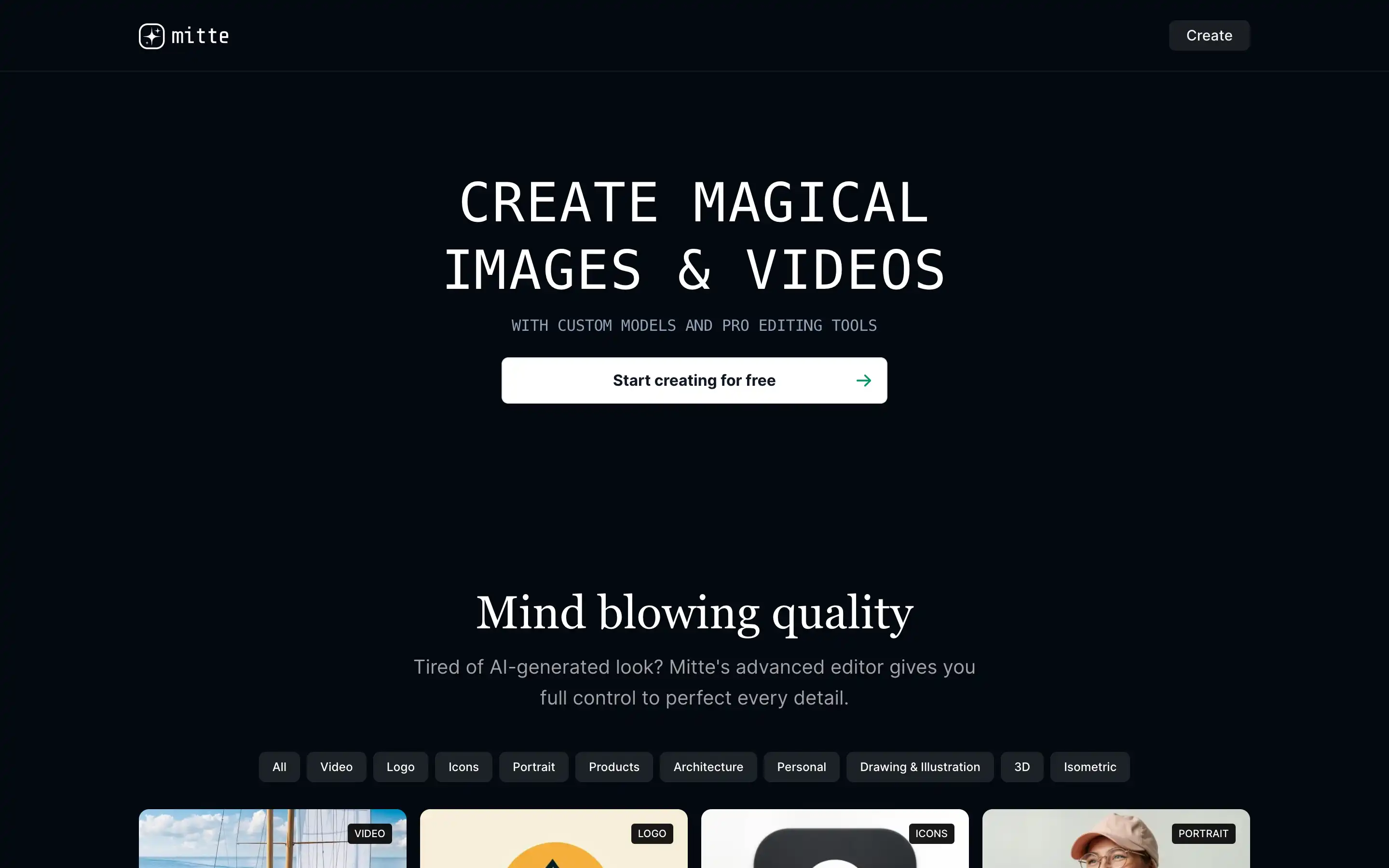 Create images and videos with AI editing tools.