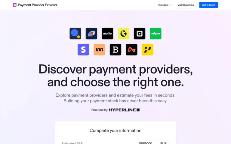 Payment Provider Explorer, by Hyperline