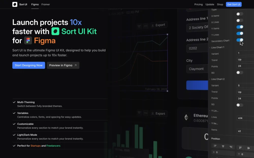 SortUI — Premium Figma & Framer UI Kits