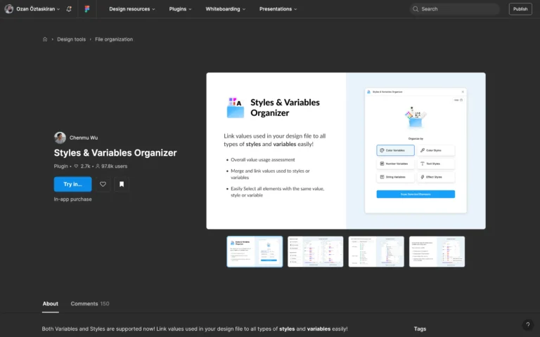 Styles & Variables Organizer