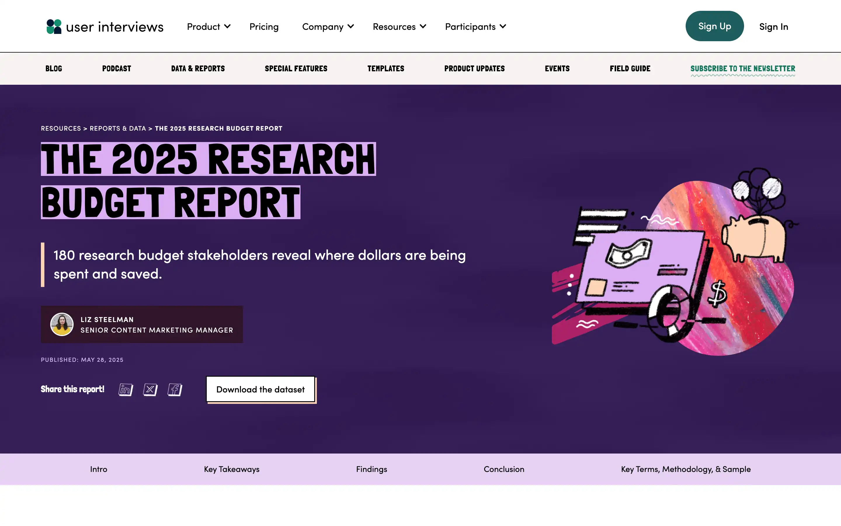 2025 Research Budget Report cover with piggy bank