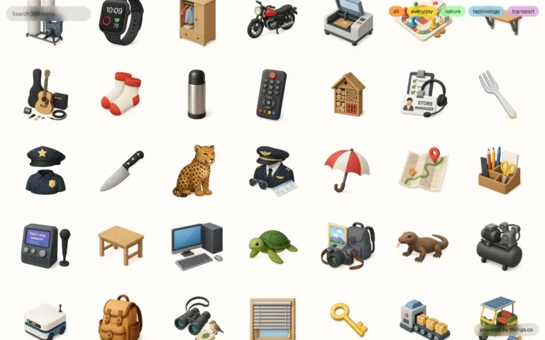 The Thiings Collection – AI generated 3D icons