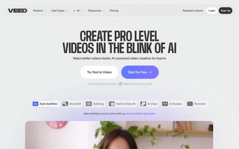 VEED.IO – AI Video Editor – Fast, Online, Free