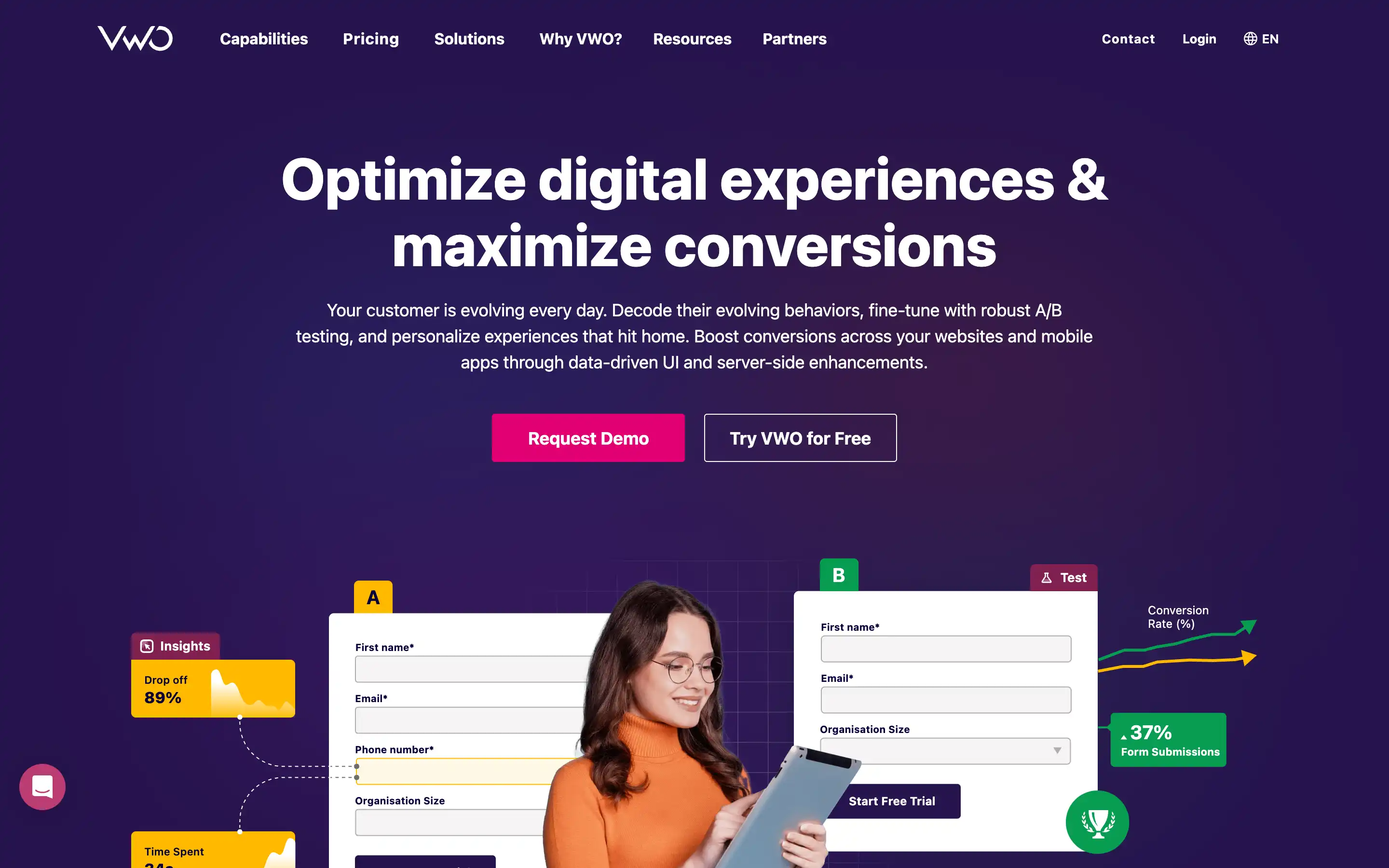 Optimize digital experiences for better conversions.