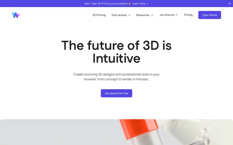 Womp: Free 3D design software
