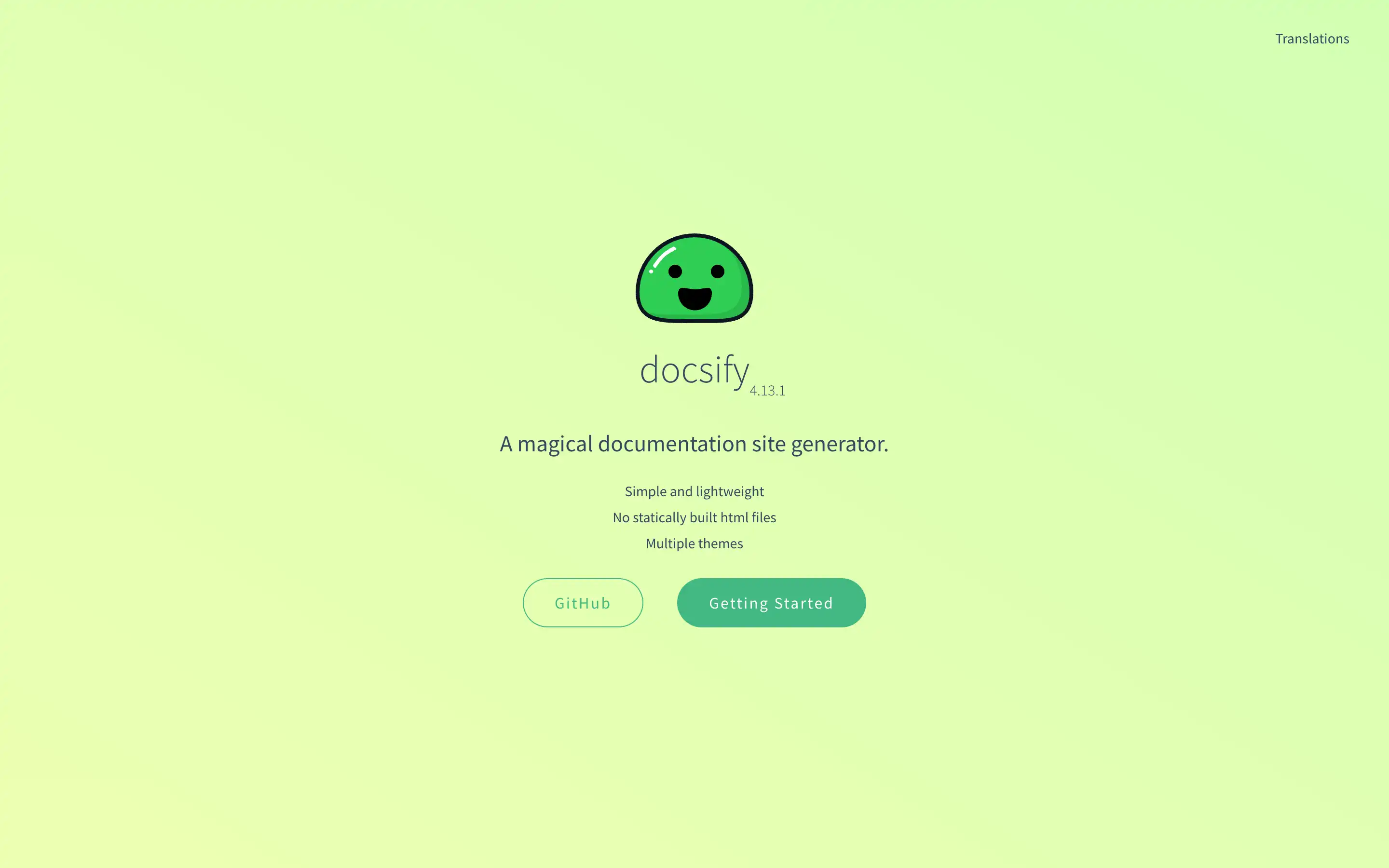 Docsify homepage, lightweight documentation generator.