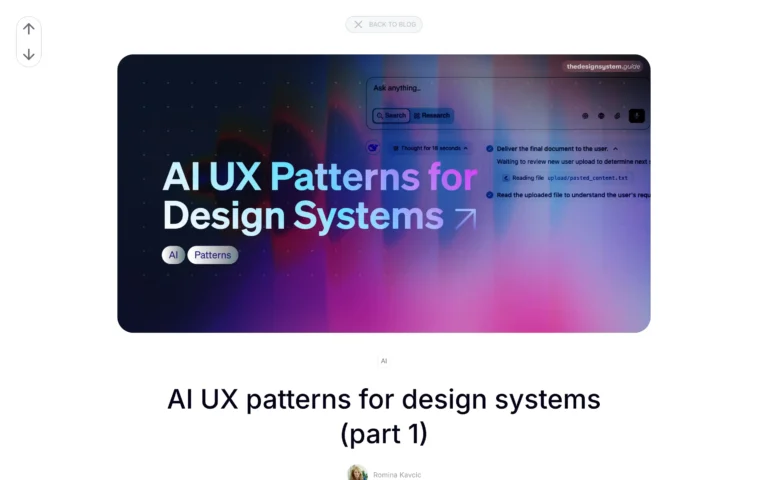 AI UX patterns for design systems (part 1)