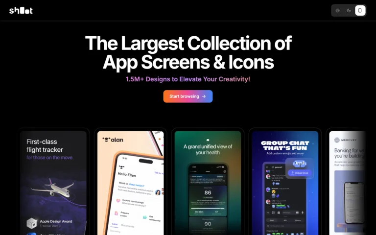 App Screenshot & Icon Inspiration – Shoot.Design