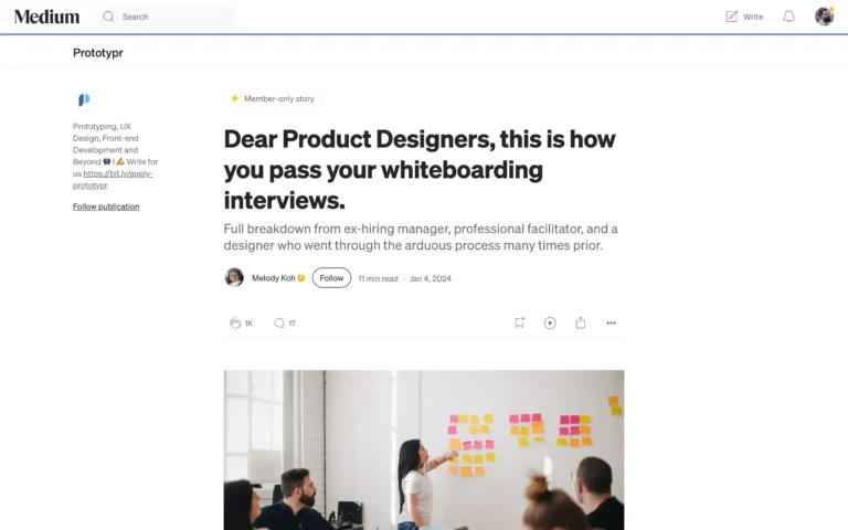 Dear Product Designers, this is how you pass your whiteboarding interviews.