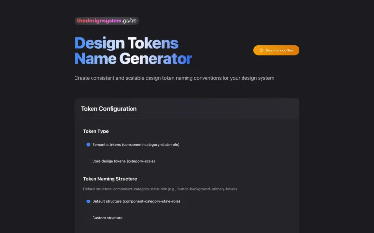 Design Tokens Name Generator