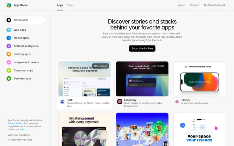 App Stacks – Discover stories and stacks behind your favorite apps