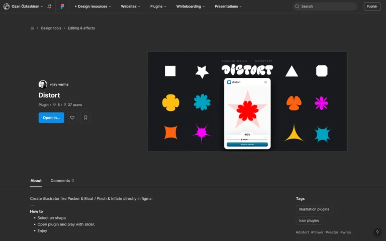 Distort – manipulate vector shapes with a simple slider interface