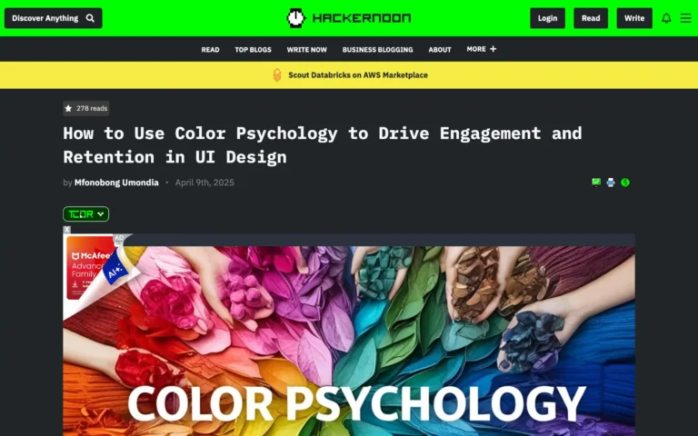 How to Use Color Psychology to Drive Engagement and Retention in UI Design