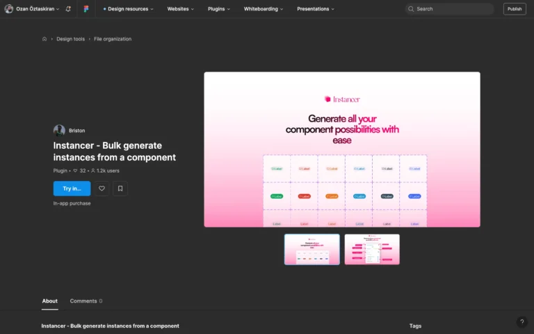Instancer – Bulk generate instances from a component