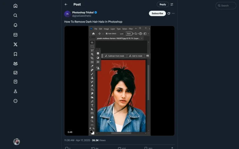 How To Remove Dark Hair Halo in Photoshop