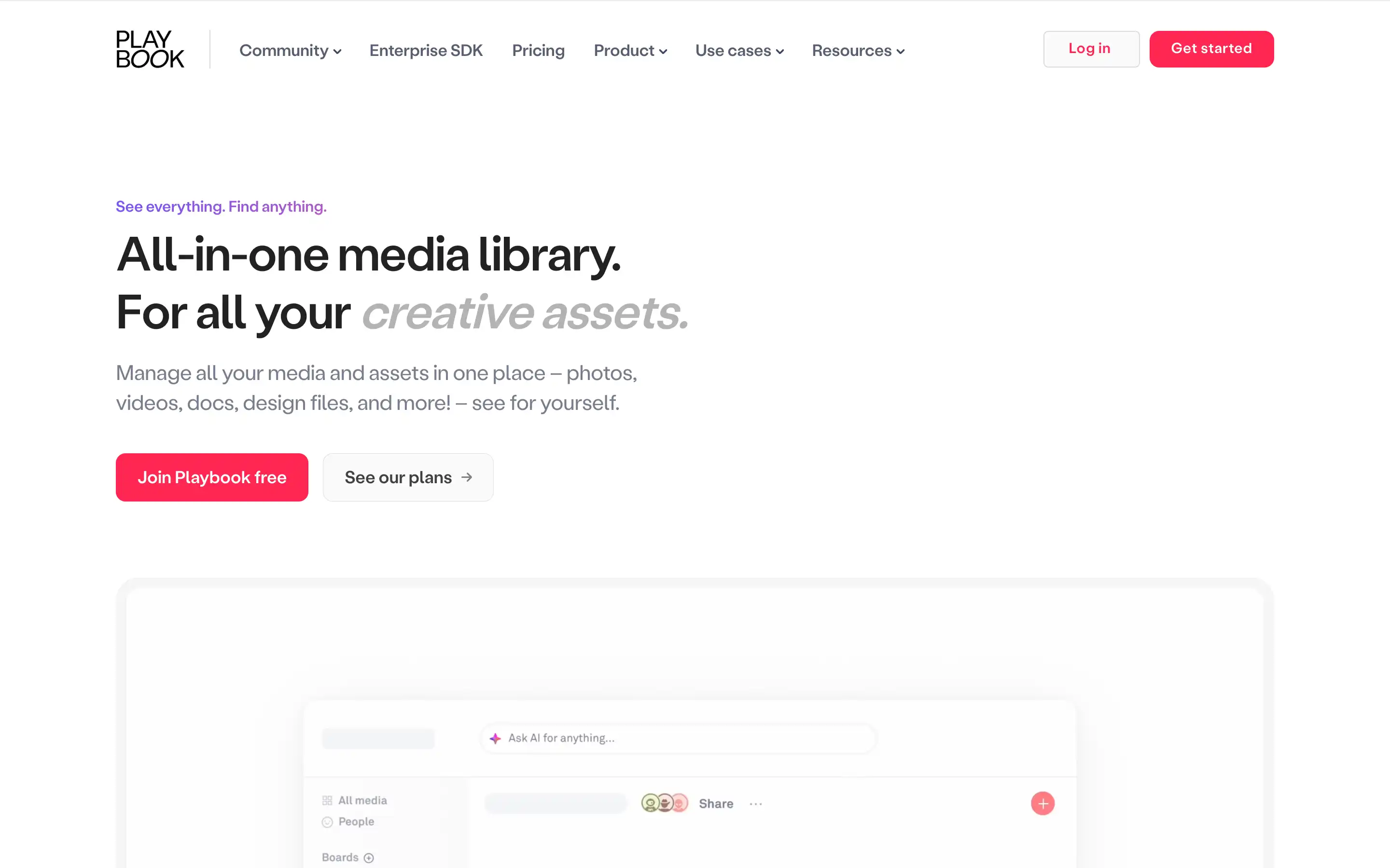 All-in-one media library interface screenshot.