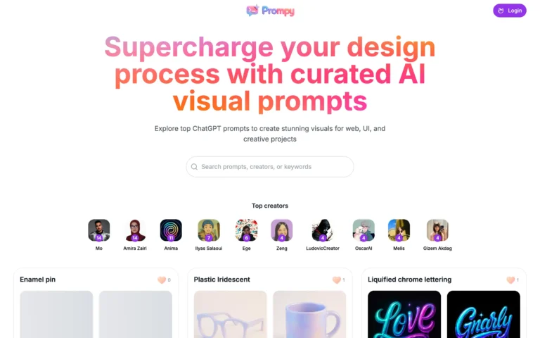 Prompy – Curated AI visual prompts