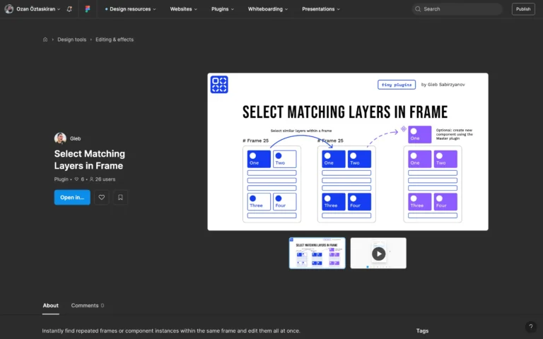Select Matching Layers in Frame