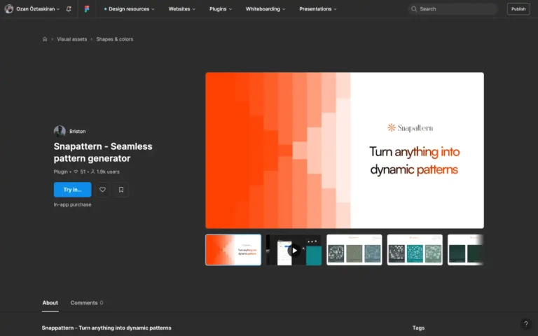 Snapattern – Seamless pattern generator