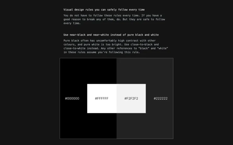 Visual design rules you can safely follow every time