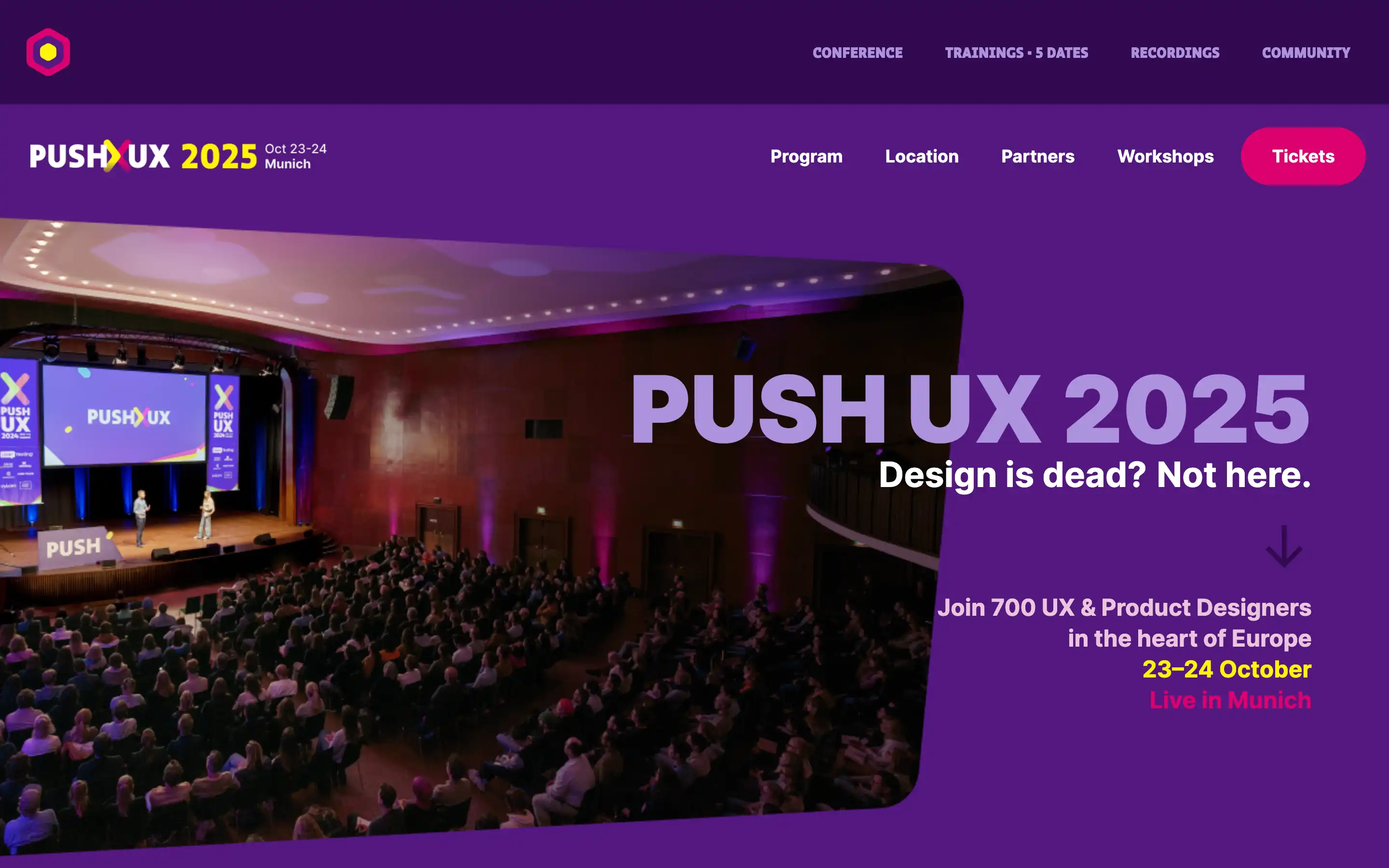 Push UX 2025 conference in Munich, October event.