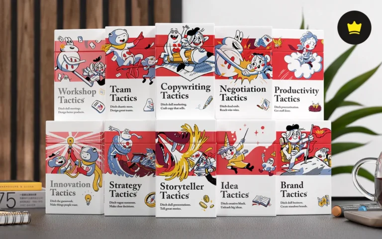 Set of tactical strategy books on a table.