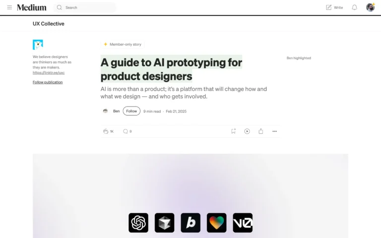 A guide to AI prototyping for product designers