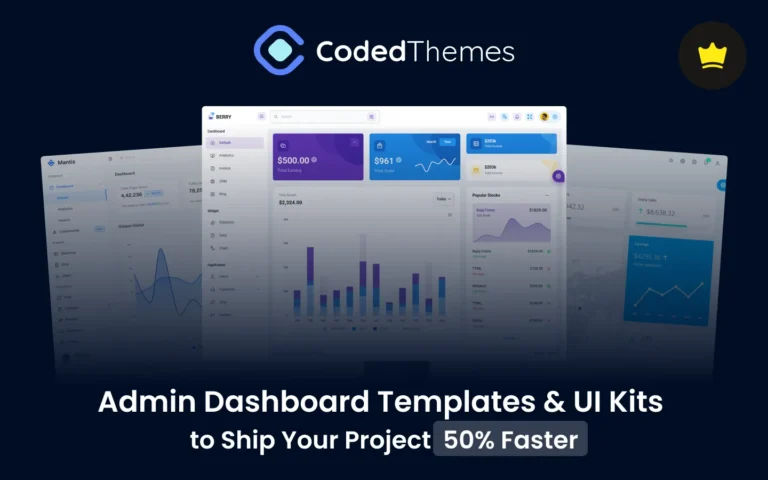 Admin dashboard templates for faster project delivery.
