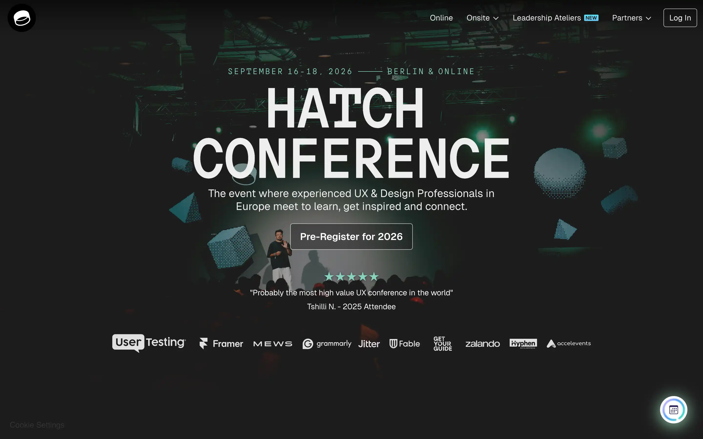 Hatch Conference 2026 UX Design Event Banner