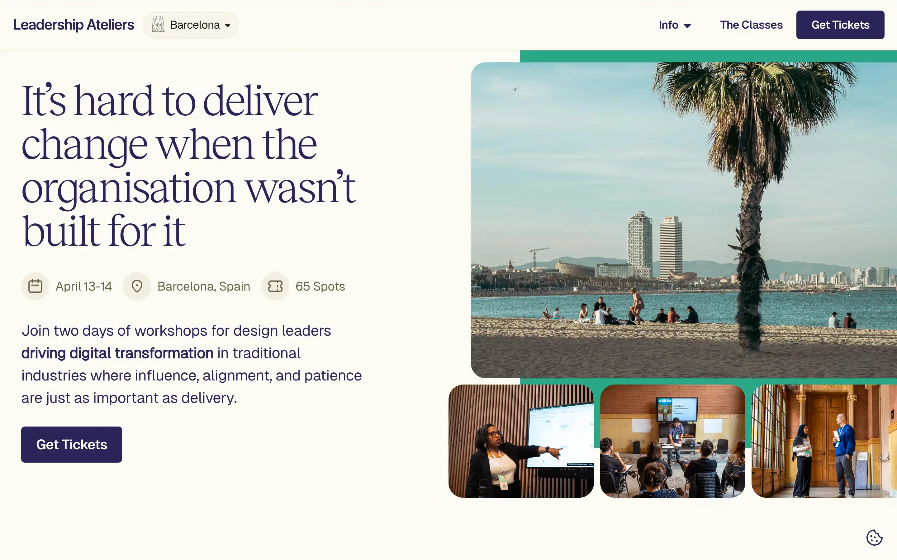 Barcelona workshop for design leaders on digital transformation.