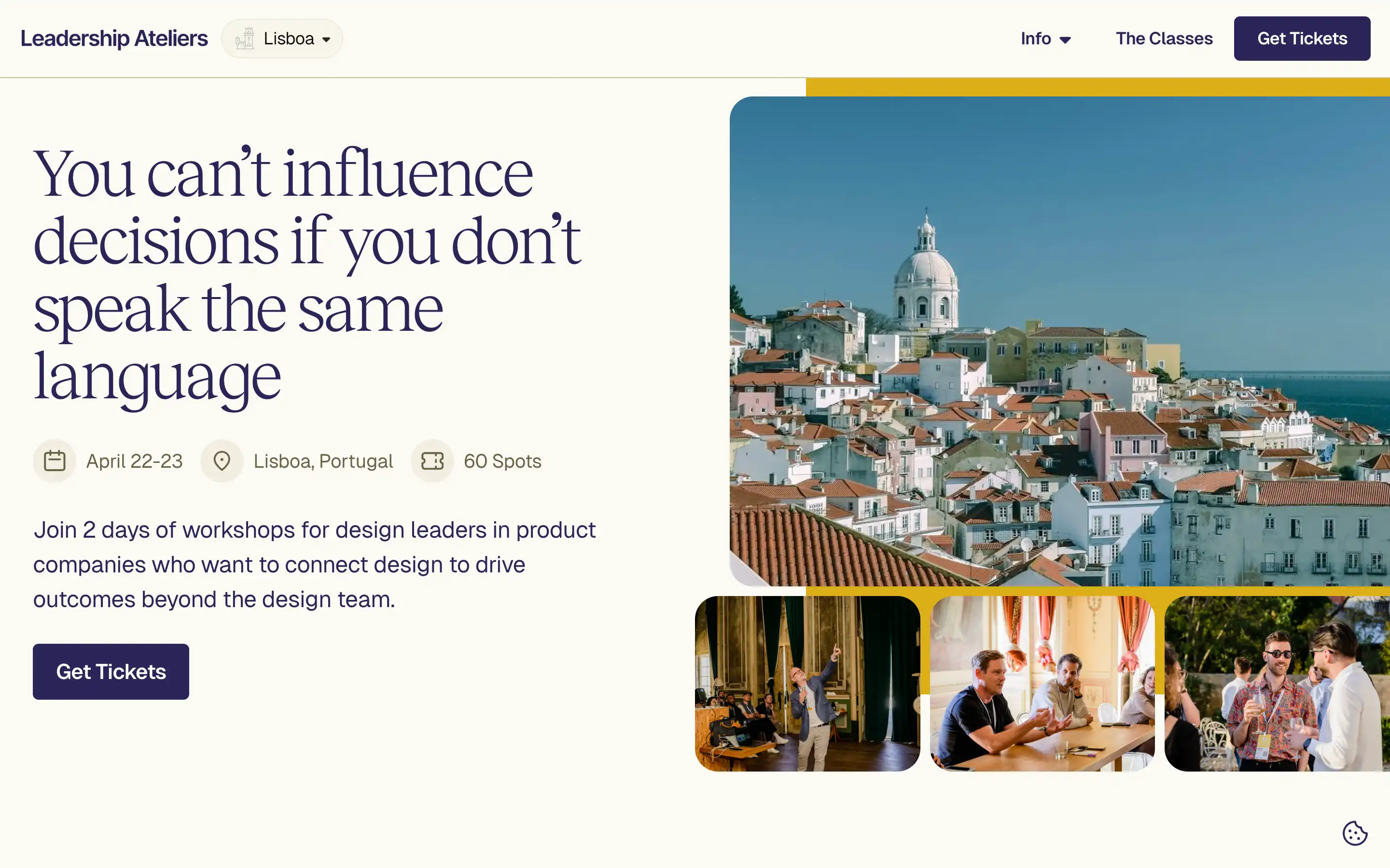 Lisbon leadership workshop for design leaders.