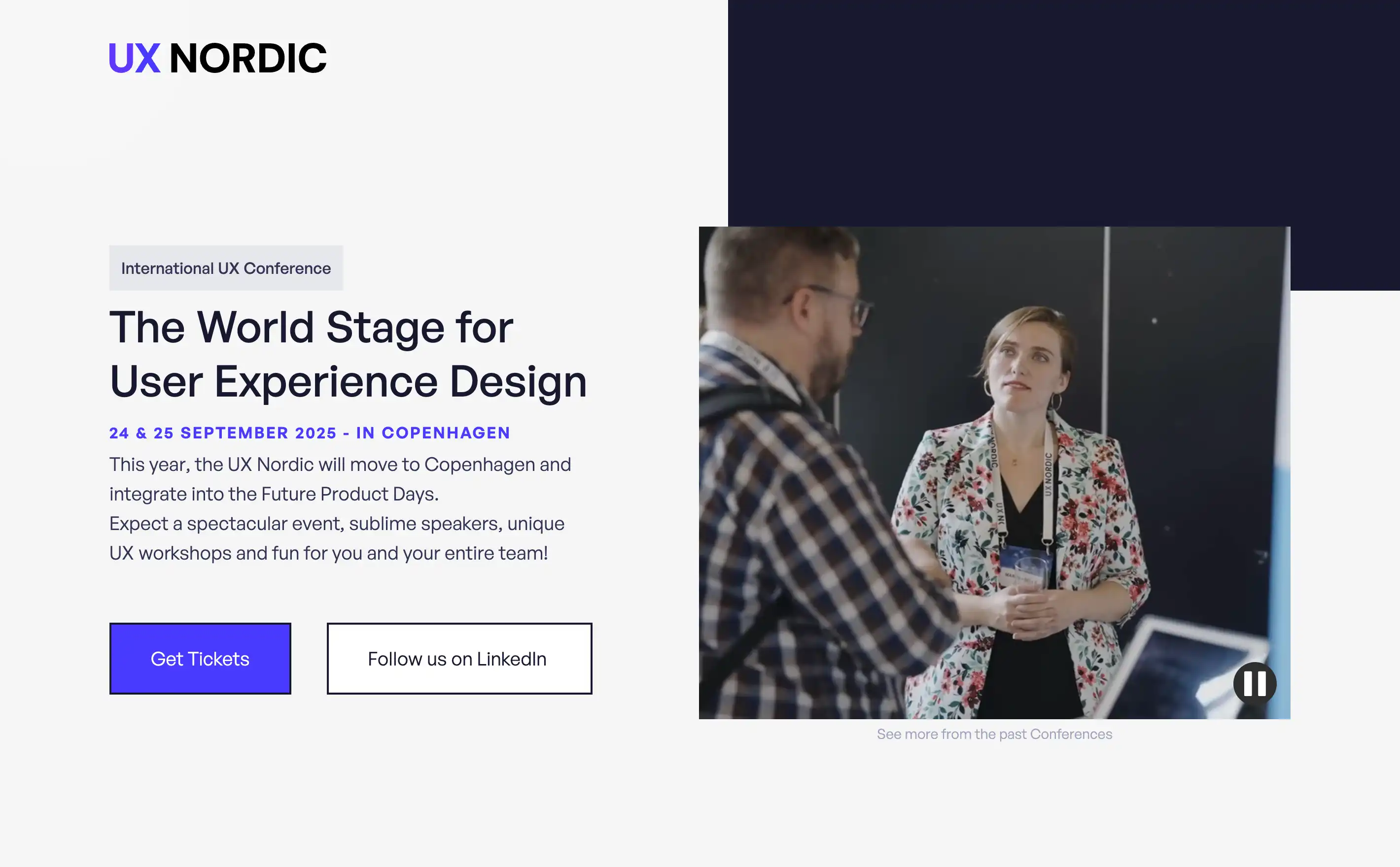 UX Nordic 2025 conference in Copenhagen announcement