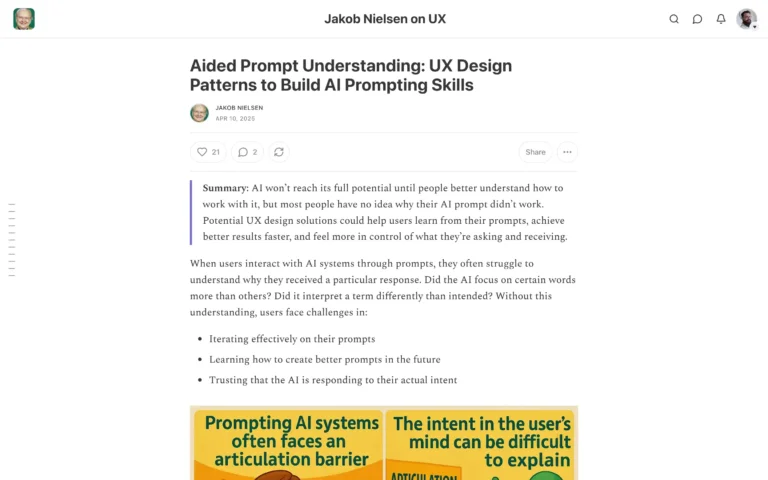 Aided Prompt Understanding: UX Design Patterns to Build AI Prompting Skills