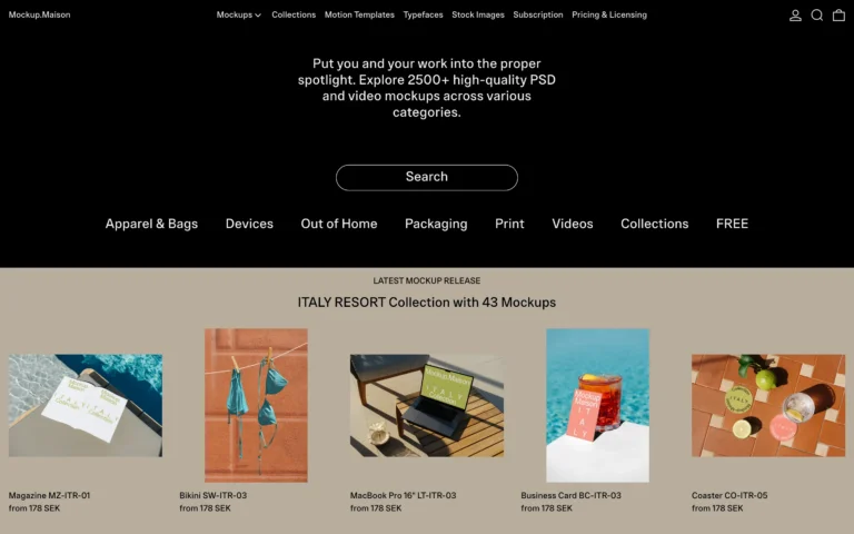 High-quality Mockups with real Photography, no CGI – Mockup.Maison