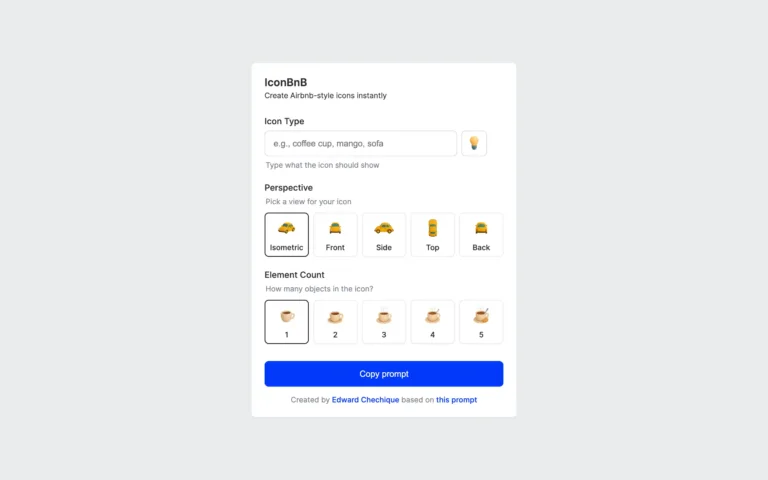 IconBnB – Airbnb Icon Prompt Generator