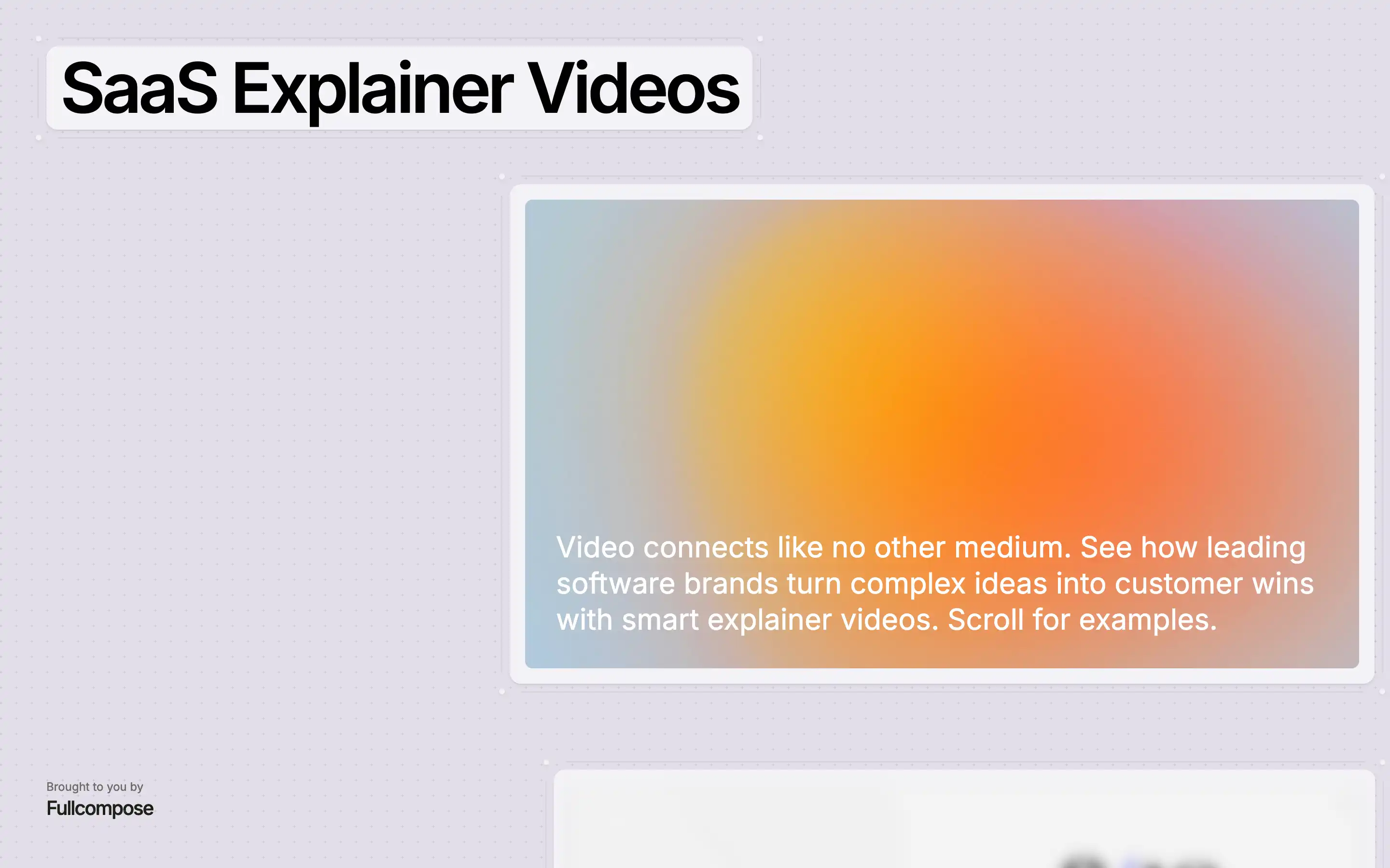 SaaS explainer videos for software brands