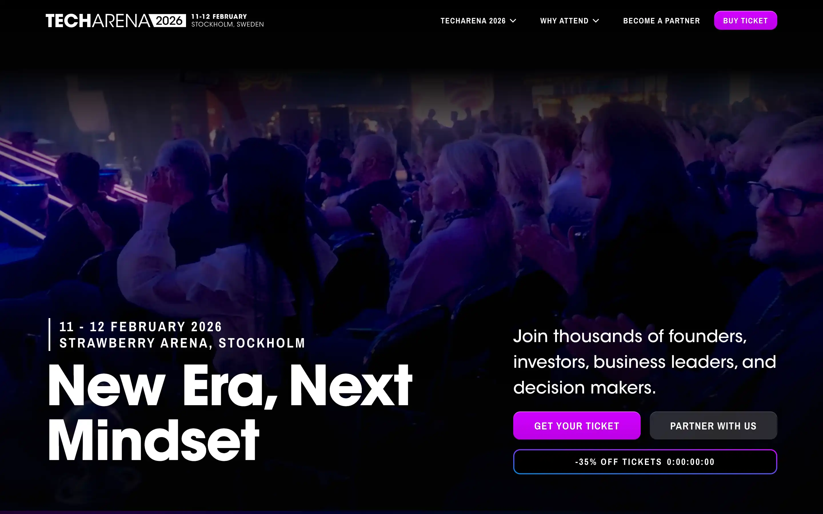 Tech conference in Stockholm February 2026 attendees.