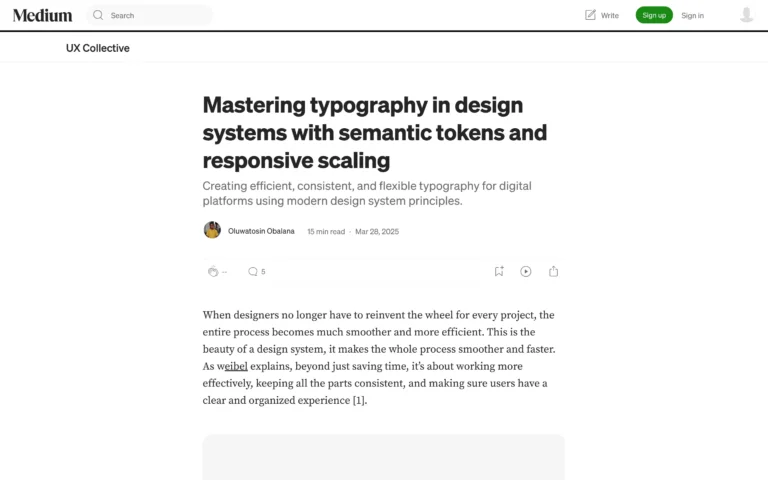 Mastering Typography in Design Systems with Semantic Tokens