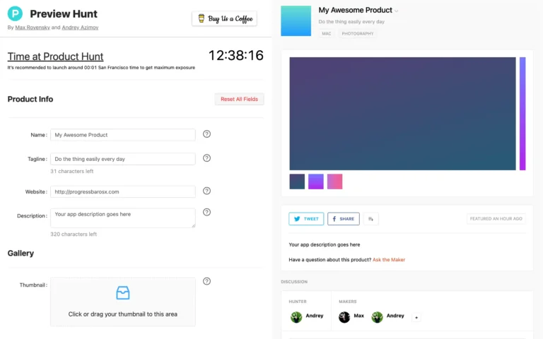 Preview Hunt – Product Hunt Launch Preview & Validation Tool
