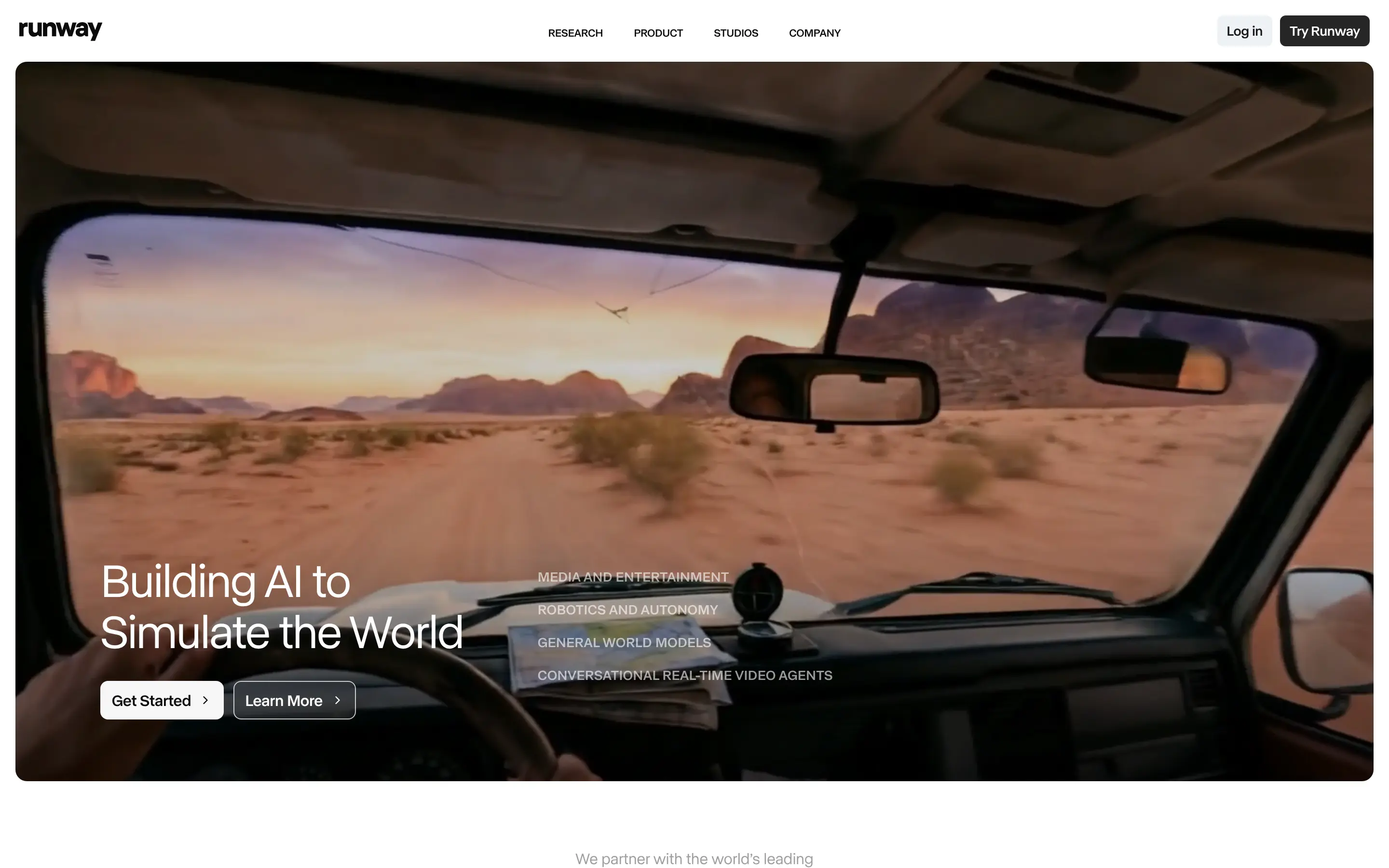 Driving through desert in an off-road vehicle